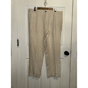 Tasso Elba Island Mens 100% Linen Pants Cream‎ Size 38